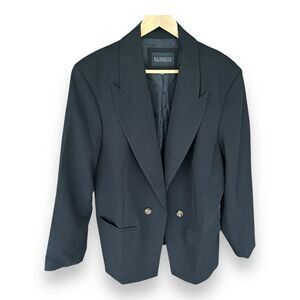 Eloquii Black Blazer Open Front Notched Lapel Size 18